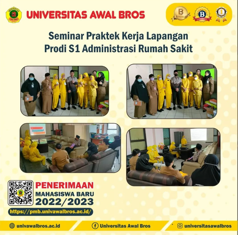 Seminar Praktek Kerja Lapangan Prodi  Administrasi Rumah Sakit Fakultas Ilmu Kesehatan Universitas Awal Bros di RSUD Petala Bumi Provinsi Riau.