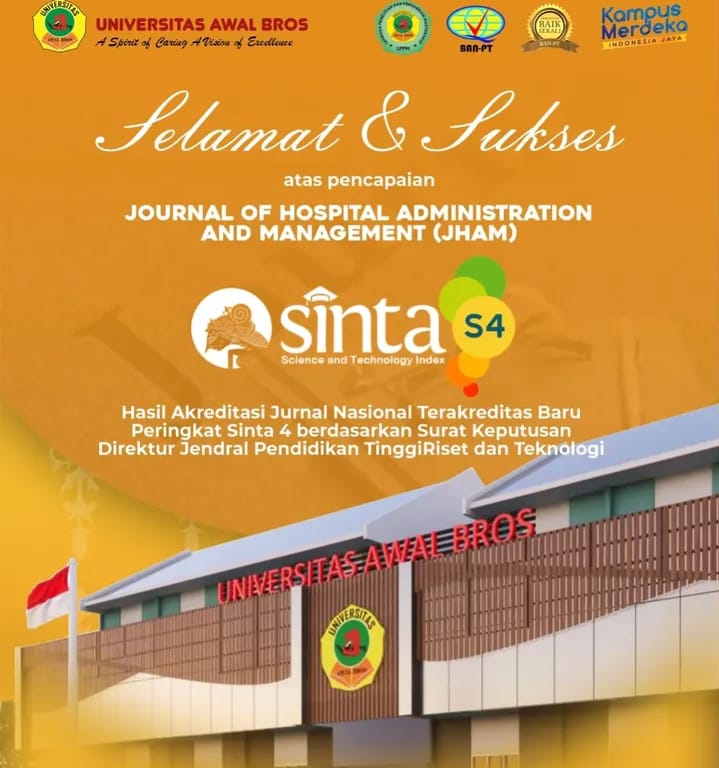 JOURNAL OF HOSPITAL ADMINISTRATION AND MANAGEMENT(JHAM) TELAH MERAIH AKREDITAS SINTA 4