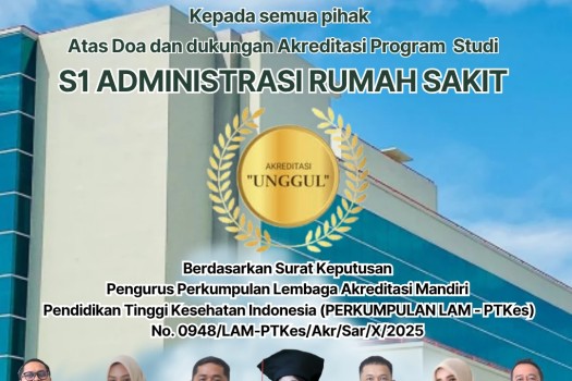 Akreditasi Prodi S1 Administrasi Rumah Sakit